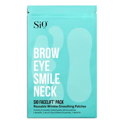 SiO Beauty FaceLift | Neck, Forehead, Eye & Smile Anti-Wrinkle Patches | Overnight Smoothing Sil