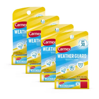 Carmex Weather Guard Moisturizing Lip Balm Stick SPF Sunscreen Broad Spectrum Count Packs of