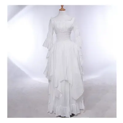 (white, S) Victorian Medieval Dress Renaissance Gothic Women