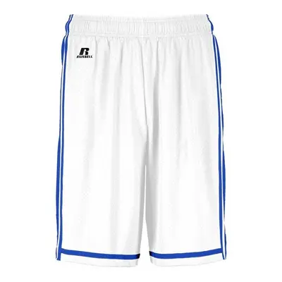 Russell 4B2VTM.WRO.L Adult Legacy Basketball Shorts, White & Royal - Large