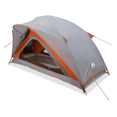 (grey and orange) vidaXL Camping Tent 1-Person Blue Waterproof tent camping shelter