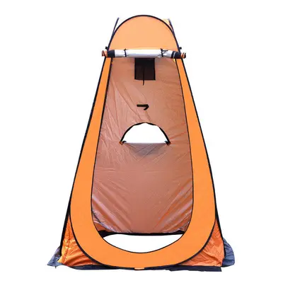 (Orange) Single Automatic Tent Camping Anti-UV Sunshade Beach Toilet Tent With Storage Bag