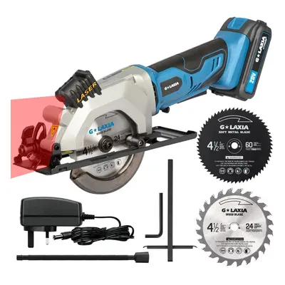 Mini Circular Saw 3400RPM, Compact Electric Lightweight Saw with Speed Trigger, Max Cutting Dept