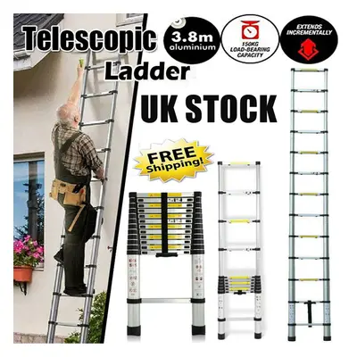 3.8M Portable Heavy Duty Multi-Purpose Aluminium Telescopic Ladder