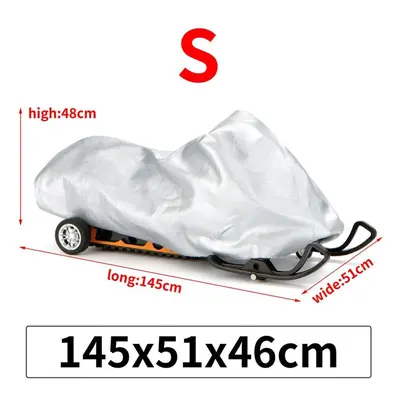 (S) Winter Outdoor Silver Snowmobile Cover Universal Waterproof Dustproof Anti-uv All-purpose Tr