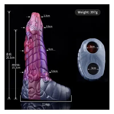 (N-PT5152) Silicone Delay Ejaculation Cock Sleeve Enlarger Reusable Soft Big Knot G-spot Stimula