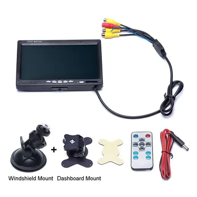 Podofo Inch Split Screen Quad Monitor Channel Video Input Parking Assistant Monitor Car Dashboar