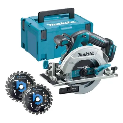 Makita DHS680ZJ 18v Lithium Brushless Circular Saw 165mm Makpac + Extra Blades