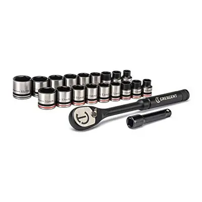 CSWS38B X10 Socket Wrench Set with Low-Profile Head and Flush-Mounted Lever to Access Hard to Re