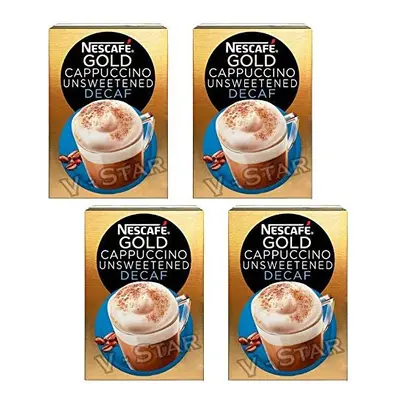 4 X NESCAFE Gold Mix Coffee Boxes Fresh Stock (Cappuccino Unsweetened Decaf)