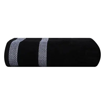 (Black) Solitaire Piece Towel Set - Black, 600gsm, Bath Towels, Hand Towels