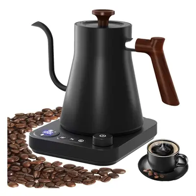 (Smart) Electric Gooseneck Kettle with LCD Display, Real-Time Temp Control Hot Water Boiler to P