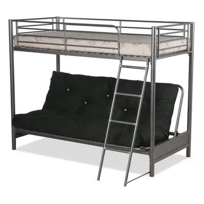 (Brown) Humza Amani Filton Futon Bunk Bed & Futon Mattress