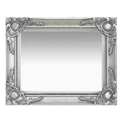 vidaXL Wall Mirror Baroque Style 50x40 cm Silver