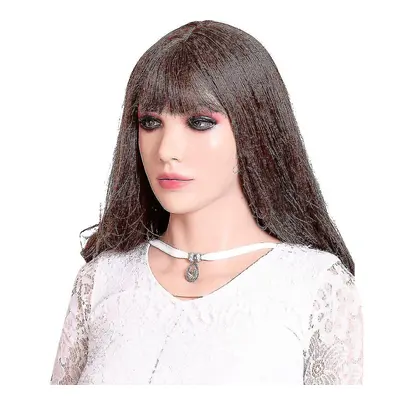 (white) Realistic Silicone Female Mask Full Face Disguise Crossdresser Cosplay Clothing Mask Lik