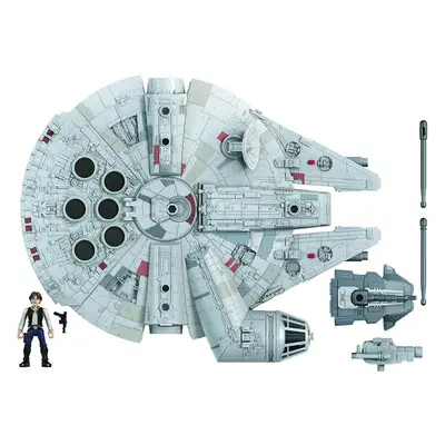 Star Wars Mission Fleet Han Solo Millennium Falcon 2.5-Inch-Scale Figure and Vehicle, Toys for K