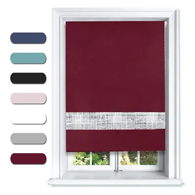 (150 cm Width x cm Drop, Aubergine) Lister Cartwright Diamante Blackout Roller Blinds For Window