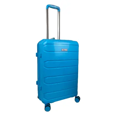 (Sky Blue, Medium 24") Hampton&Stewart PP Wheel Hard Shell Suitcase