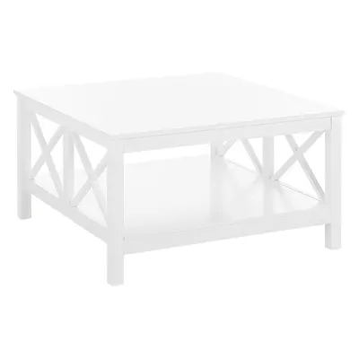 Coffee Table with Shelf White LOTTA