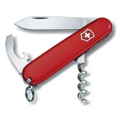 Victorinox Waiter Swiss Army Pocket Knife, Medium, Multi Tool, Functions, Bottle Opener, Red