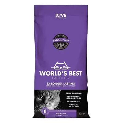 Worlds Best Cat Litter 28lb Multiple Cat Lavender Scented, beige,12.7 kg (Pack of 1)