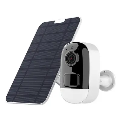 (F1+ solar panel) 3MP Solar Surveillance Camera Low Power Battery Camera Kit with Solar Panel Wi