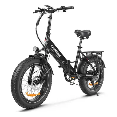 (Black) SAMEBIKE Electric Bike LOTDM200 For Adults, 48V 13AH Battery Folding Mountain High-speed