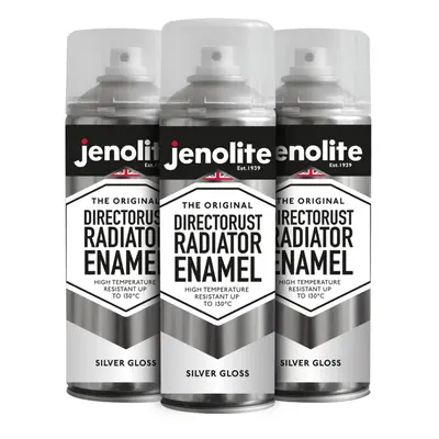 (3 x 400ml, Silver) JENOLITE Directorust Radiator Enamel Paint