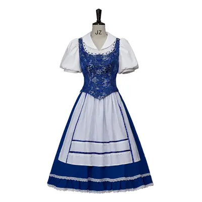 (L) Princess Belle Maid Dress Musical Cosplay Costume