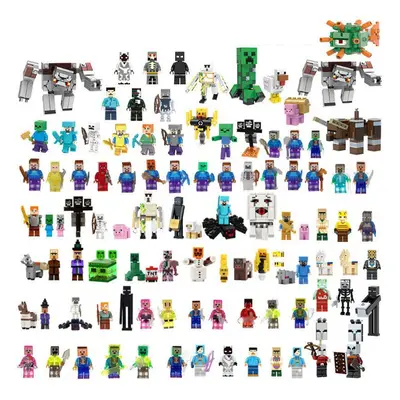 (104PCS) Minecraft MiniFigures My World Series Characters Building Kits Kids Toys