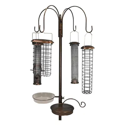 Metal Complete Bird Feeding Station with Large Feeders