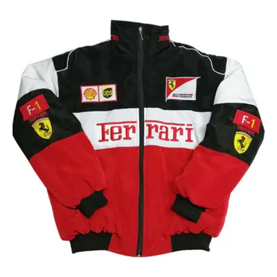 (white, 3XL) Racing Jacket Vintage White Nascar Retro Bomber - Jacket Formula Vintage Jacket - U