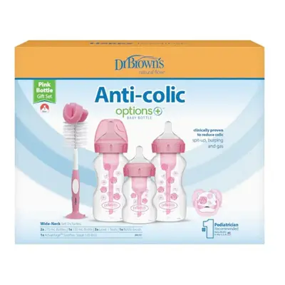 Dr Brown - Options+ Anti-Colic Gift Set - Pink