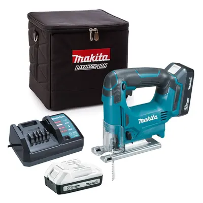 Makita JV183DAE 18v Cordless G-Series Jigsaw + x 2ah Batteries, Charger + Bag