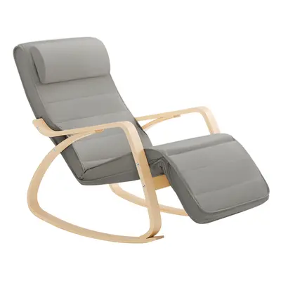 SoBuyÂ® FST16-DG, Rocking Chair Lounge Chair with Footrest Design