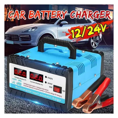 Car Battery Charger Automobile Motorcycle 12v/24v Universal Electric Car Battery Charger Intelli