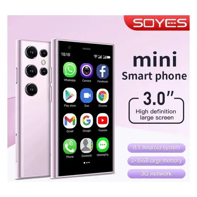 (purple, 16G&2G&Global Version) Soyes S23 Pro Mini Smartphones Android 8.1 2gb+16gb Dual Sim 3.0