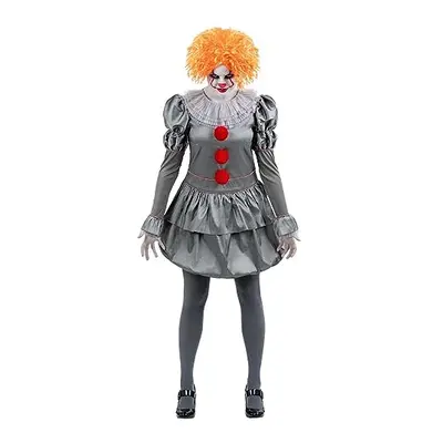 81012 Chapter Two, Pennywise Costume, Women, Grey & Red, M-UK Size