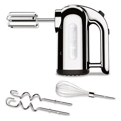 (Black/Stainless Steel) Dualit Hand Mixer Chrome - 400W - Strong Grip Handle - Attachments Inclu