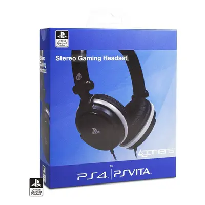 4gamers Stereo Gaming Headset for Playstation Ps4 Black