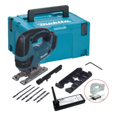 Makita DJV180Z 18v Top Handle Jigsaw LXT + Makpac Case + Guide Rail Adapter