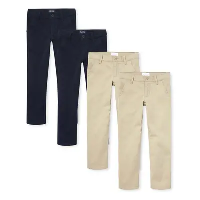 The Children's Place Girls' Skinny Chino Pants Sandy/Tidal 4-Pack