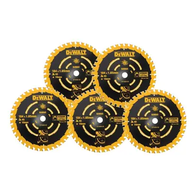 5 x Dewalt DT10303 Circular Saw Blades x x 40T Extreme Framing DWE560