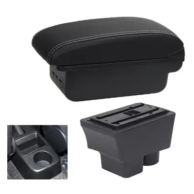 (black,white) For Skoda Fabia Armrest For Skoda Fabia Car Armrest Box Retrofit Parts Storage Box