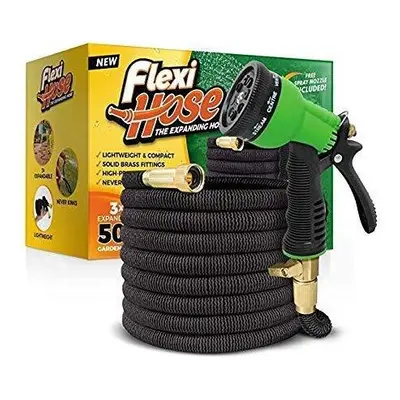 Flexi Hose Upgraded Expandable Garden Hose, Extra Strength, 3/4" Solid Brass Fittings - The Ulti