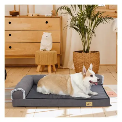 (L(100X75x20cm)) Dog Sofa Bed Washable Orthopedic Dog Beds