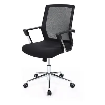 SONGMICS Swivel Desk Chair for Home, Mesh Office Chair with Arms, Lumbar Support, Tilt Mechanism