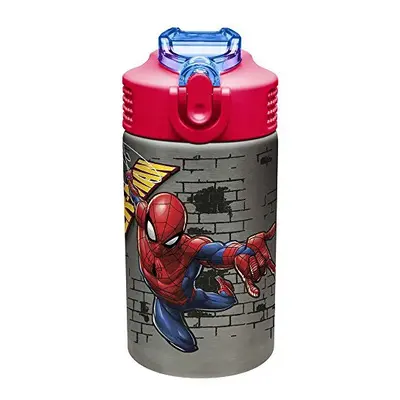 Zak Designs Marvel Comics Spider-Man Stainless Steel Water Bottle, Count (Pack of 1), Spiderman 