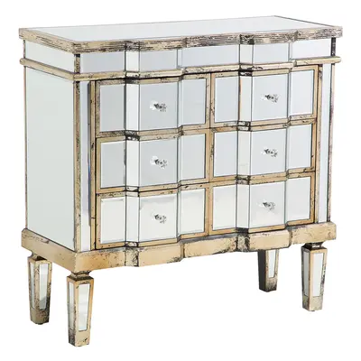 6 Drawer Chest MOZELA cm Silver