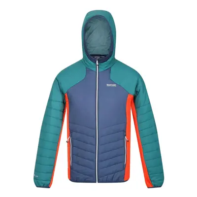 (S, Admiral Blue/Pacific Green) Regatta Mens Trutton Hooded Soft Shell Jacket